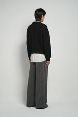 collar knit cardigan