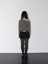 CLASSIC PADDED MINI SKIRT (BLACK)