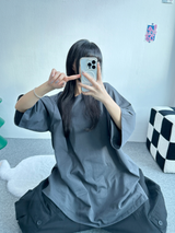 ワイドショートスリーブスリット入り🖤💙☁ - 3カラー