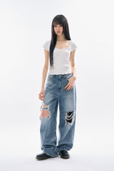 Fable slim ribbed tee