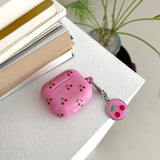 cherry glossy airpods case (pink)