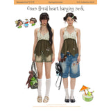 BETWEENAND "The Wizard of Oz" printed spaghetti strap top in lime green – a new 2026 model