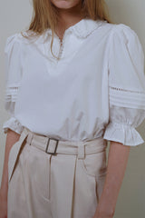 Rose frill blouse