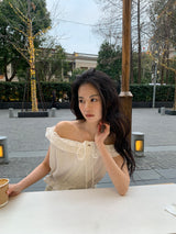 Pure frill blouse_ivory