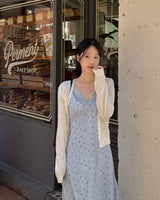 リントリネンVネックカーディガン
