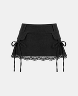 Elva Ribbon Lace Mini Skirt