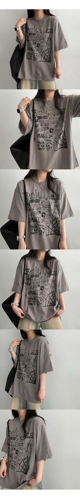 Epit ドゥードゥル半袖Tシャツ