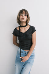 lace sc t (dark grey)