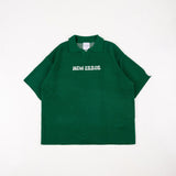 Hierarchy Studios ATOM - Green Fluid Oversized Knit Polo Shirt