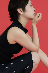 star pearl earring