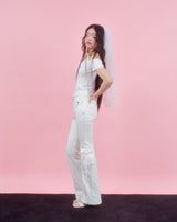 ROSE HALTER BLOUSE [WHITE]