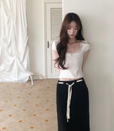 cove tone lace slim top