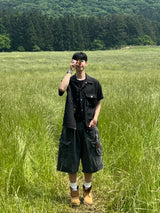 リボルバーナイロン半袖シャツ – M, L (3 Colors)