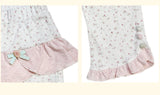 Rose Island フローラル アシンメトリー パッチワーク ヴィンテージ スリムクロップドパンツ