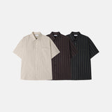 Authentic Stripe Short-Sleeve Shirt (3 Colors)
