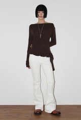 FRILL DROP OFF-SHOULDER TOP