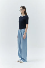 KIRSH PLAIN SLIM FIT RINGER T-SHIRT - DARK NAVY 