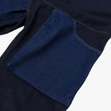 panel mix denim wide pants_blue