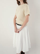 Button midi skirt