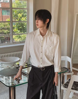 ソバン エポーレット クロップ ロングスリーブ シャツ