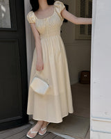 Wayne Shirring Long Dress