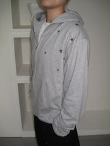 Vintage Star Cropped Zip-Up Hoodie (4c)
