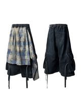 RELABEL Time Element (Extended Form) Detachable Fart Curtain Ribbon Washed Bamboo Blue Cow Shorts