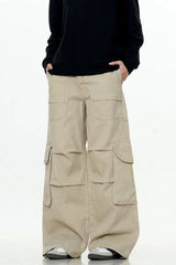 Wrinkled Paratrooper Cargo Pants