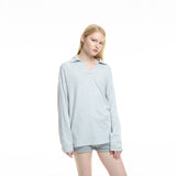 oversized loose-fit polo shirt