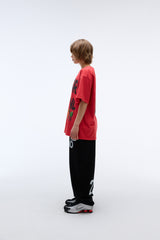 ウィークエンドウォリアーピーポーアートワークTシャツ (レッド)