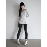 【MADE】contour hoodie t, white melange