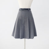 J Pleated Midi Skirt (Belt Set)