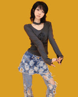スカルスタッドチョーカーT (3color)