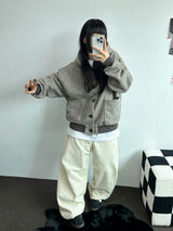 TERRY SHEEP🐑☁🤎HOODIE CARDIGAN JACKET 🤎💛🖤3COLOR