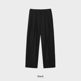 LMN DeFace Two-Tuck Cotton Semi-Wide Pants (4 colors)