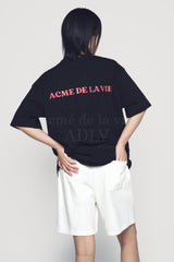 24FW CHOCOLATE CAKE GIRL LETTERING BABY FACE SHORT SLEEVE T-SHIRT BLACK