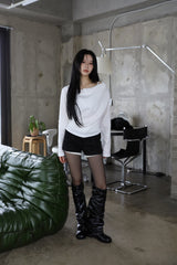 Angora fur shorts