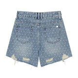 4パートデストロイドドットデニムパンツ code 21102