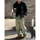 [Unisex] Argyle pattern half neck cardigan(2color)