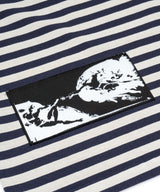 BBD アングザイエティ マルチ パッチ ストライプ Tシャツ(Navy&Sand)