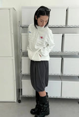BOUCLE PATCH TRACK ZIP-UP