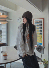 ペイントアンドビンテージレイヤード長袖