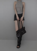 Bet Crack Leather Belt Shoulder Bag