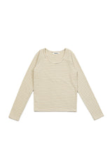 ストライプウールTシャツ [Ivory]