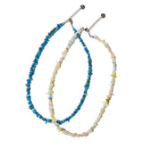mini gemstone necklace (2color)