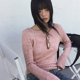 Jinning Thin Fit Mohair Inner Long Sleeve Knitwear