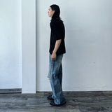 テクスチャード リブ ショートスリーブ Tシャツ