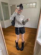 アッシュスナップツーボケットスリムフィールドジャケット