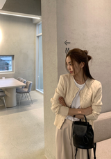 FOB Cable Knit Round Cardigan