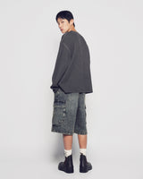 26SS ユーティリティダイイングデニムショートパンツ